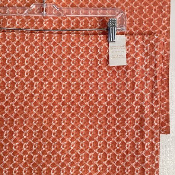 NWOT Williams Sonoma Kitchen Dining Place Mat SET of 2 Burnt Orange Cotton Print - Picture 5 of 6